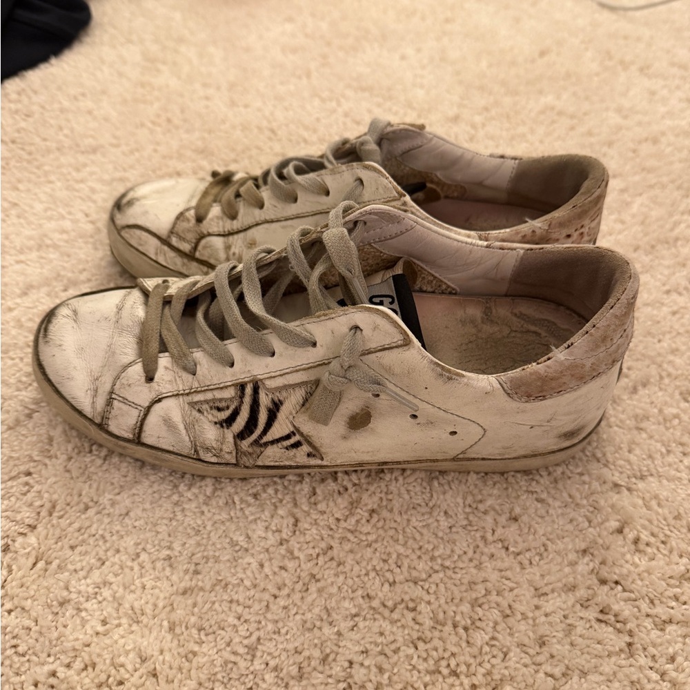 Golden Goose Superstar Zebra Sneakers 38